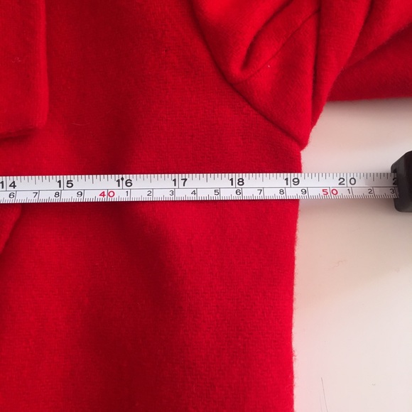 VTG 80's -90's Oversized 100% Wool Red Blazer - Picture 13 of 16